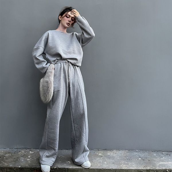 2021 autumn comfortable long-sleeve sweater loops cool legged pants girl piece feminine qf6d, Gray
2021 autumn comfortable long-sleeve sweater loops cool legged pants girl piece feminine qf6d, Gray