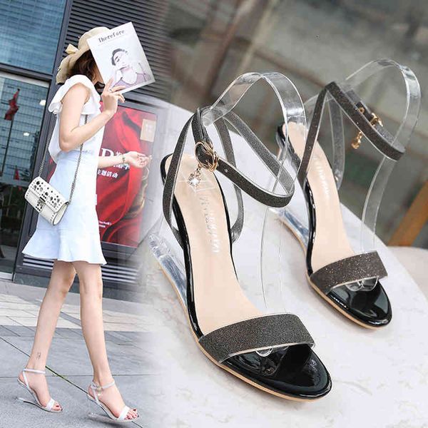 sandals shoes women's summer korean fashion wedge square toe with atmospheric comfortable high heels 5h9x, Black
sandals shoes women's summer korean fashion wedge square toe with atmospheric comfortable high heels 5h9x, Black