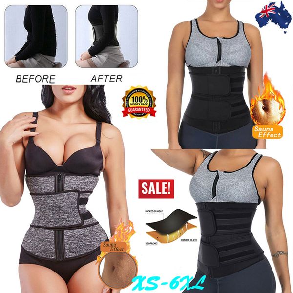 weight loss tummy waist trainer cincher sweat belt trimmer slimming body shaper women quick sweating girdle corset, Black
weight loss tummy waist trainer cincher sweat belt trimmer slimming body shaper women quick sweating girdle corset, Black