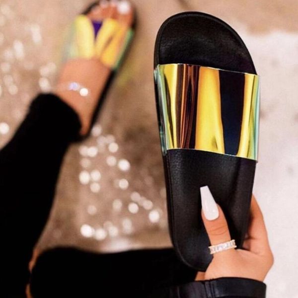 2021 spring/summer new women rainbow candy color flat non-slip outdoor leisure all-match beach slippers home durable pvc sandals, Black
2021 spring/summer new women rainbow candy color flat non-slip outdoor leisure all-match beach slippers home durable pvc sandals, Black