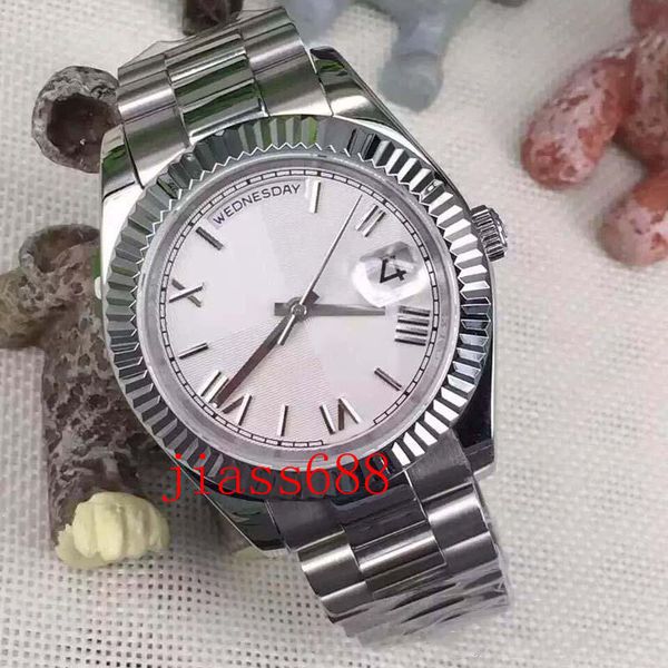 luxury mens watch day date sapphire crystal roma number stainless steel men watches automatic mechanical male, Slivery;brown
luxury mens watch day date sapphire crystal roma number stainless steel men watches automatic mechanical male, Slivery;brown