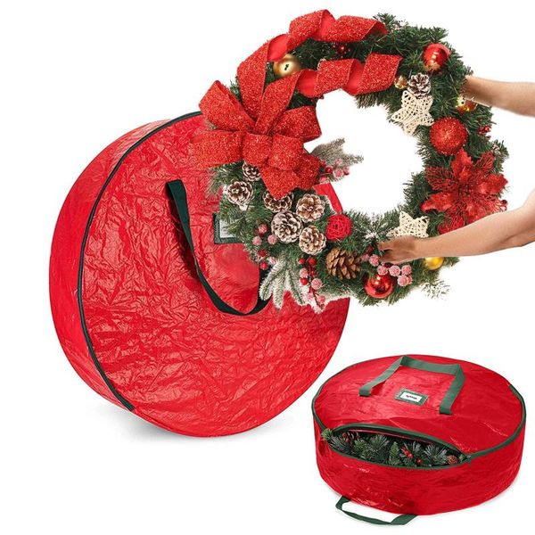 storage bags 23.6inch 29.5inch christmas wreath bag container with durable hand 
storage bags 23.6inch 29.5inch christmas wreath bag container with durable hand