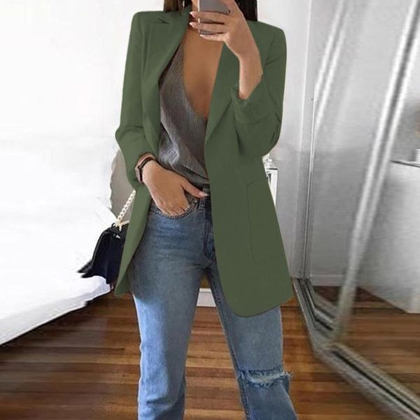 women's suits & blazers office lady solid blazer coat women notched collar open front pockets jacket female ol formal suit long sleeve, White;black
women's suits & blazers office lady solid blazer coat women notched collar open front pockets jacket female ol formal suit long sleeve, White;black