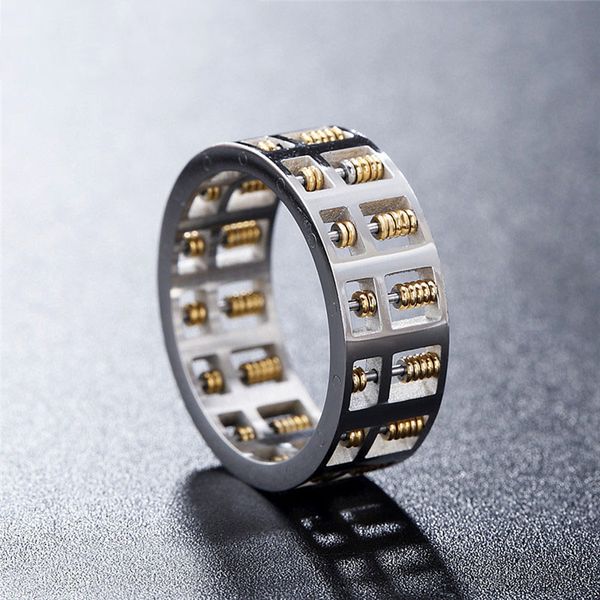 3 color chinese fashion calculation bead titanium steel ring personality tide goods men and women abacus ring g0874, Silver
3 color chinese fashion calculation bead titanium steel ring personality tide goods men and women abacus ring g0874, Silver