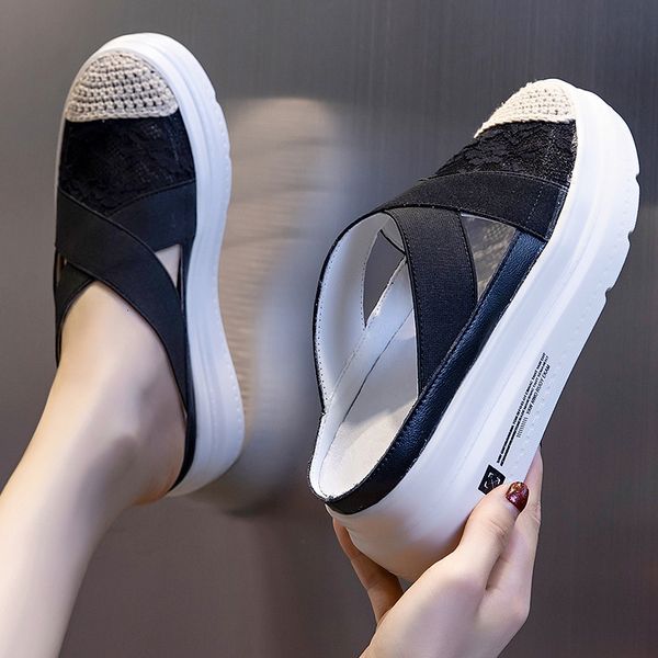 luxury slippers fisherman's mh women wear out in summer 2021 breathable baotou half slippers thick soled women's sho, Black
luxury slippers fisherman's mh women wear out in summer 2021 breathable baotou half slippers thick soled women's sho, Black