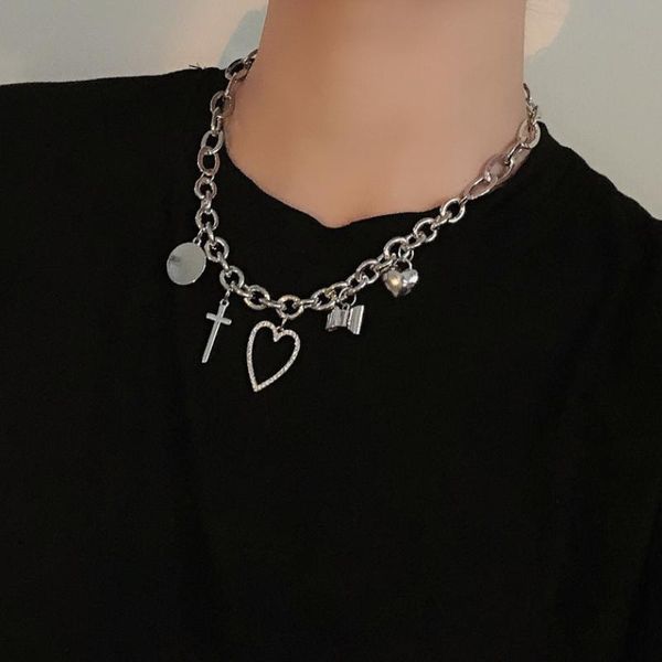 chains bilandi modern jewelry heart geometric pendant necklace fashion design silvery plating chain for women gifts, Silver
chains bilandi modern jewelry heart geometric pendant necklace fashion design silvery plating chain for women gifts, Silver