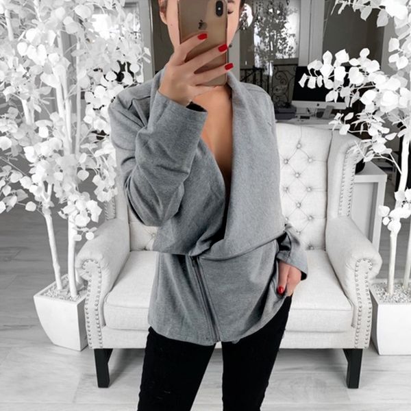2021 new autumn women zipper turn down collar sweatshirts casual female loose long sleeve irregular coats plus size 3xl 3yj0, Black
2021 new autumn women zipper turn down collar sweatshirts casual female loose long sleeve irregular coats plus size 3xl 3yj0, Black