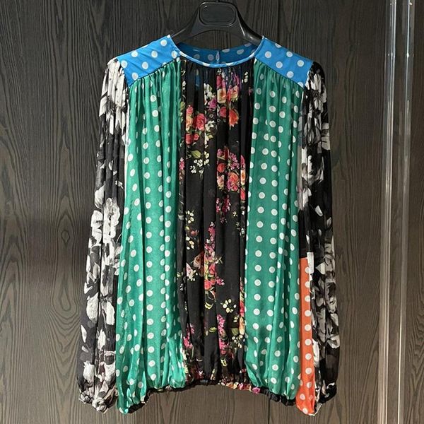 women's blouses & shirts fashion runway 100% silk woman's rose polka dot printing loose large size ladies shirt 2021 spring, White
women's blouses & shirts fashion runway 100% silk woman's rose polka dot printing loose large size ladies shirt 2021 spring, White