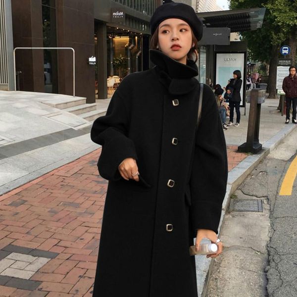 women's wool & blends autumn winter woolen coat womens long thick black outerwear quality wide waisted cappotto donna jacket women eb50
women's wool & blends autumn winter woolen coat womens long thick black outerwear quality wide waisted cappotto donna jacket women eb50