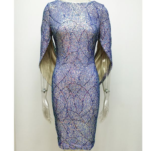 blue sequined knee length cocktail dress slit long sleeves cut out o neck v back evening party dress robe de soire de mariage, Black;red
blue sequined knee length cocktail dress slit long sleeves cut out o neck v back evening party dress robe de soire de mariage, Black;red