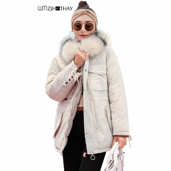 patchwork colored big fur collar cotton jacket winter women down warm hooded parker fashion casual thicken loose coat outerwear1, Black
patchwork colored big fur collar cotton jacket winter women down warm hooded parker fashion casual thicken loose coat outerwear1, Black