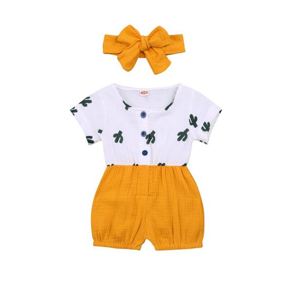 jumpsuits pudcoco 2021 summer 0-12m baby girl 2pcs set cactus print short sleeve single breasted romper+yellow headband infant clothes, Blue
jumpsuits pudcoco 2021 summer 0-12m baby girl 2pcs set cactus print short sleeve single breasted romper+yellow headband infant clothes, Blue