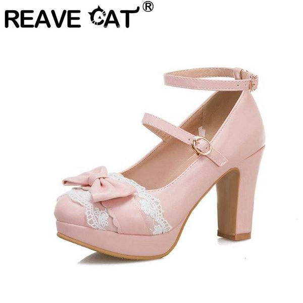 dress shoes reave cat spring 2021 ladies heel platform cute bow lace princess mary jane lolita party high buckle pumps pink a4359, Black
dress shoes reave cat spring 2021 ladies heel platform cute bow lace princess mary jane lolita party high buckle pumps pink a4359, Black