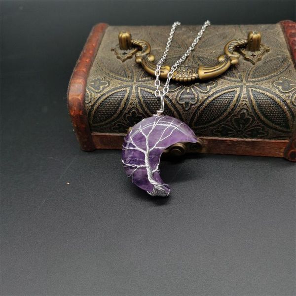 pendant necklaces tree of life necklace natural stone silver color wire wrap colorful moon gem pendants exquisite women choker
pendant necklaces tree of life necklace natural stone silver color wire wrap colorful moon gem pendants exquisite women choker