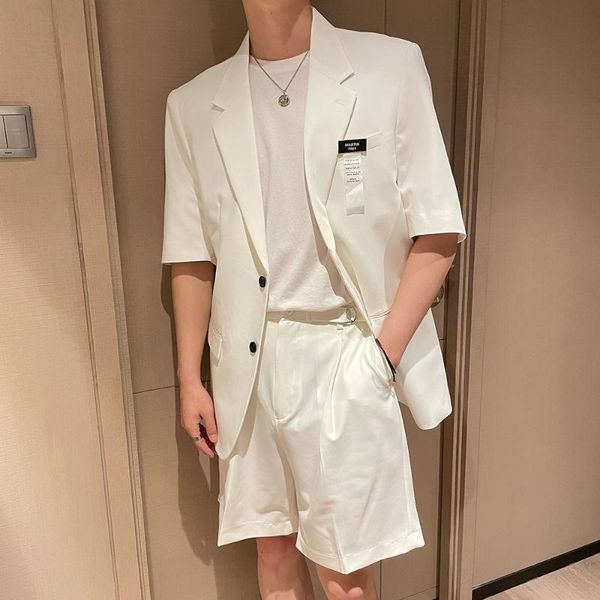 men's suits & blazers light purple elegant mens white costumes 2 pieces sets social blazer shorts dating clothing for 2021 club party w, White;black
men's suits & blazers light purple elegant mens white costumes 2 pieces sets social blazer shorts dating clothing for 2021 club party w, White;black