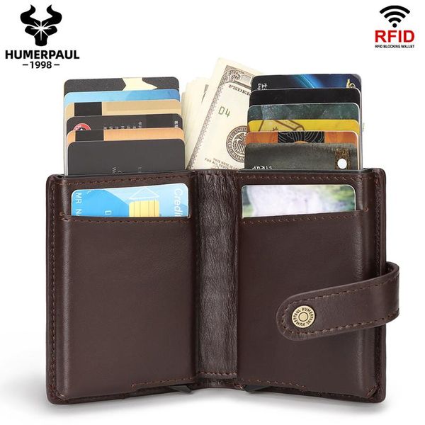 card holders 2021 holder wallet bussiness men metal rfid vintage aluminium up money bag genuine leather bank cardholder case, Brown;gray
card holders 2021 holder wallet bussiness men metal rfid vintage aluminium up money bag genuine leather bank cardholder case, Brown;gray