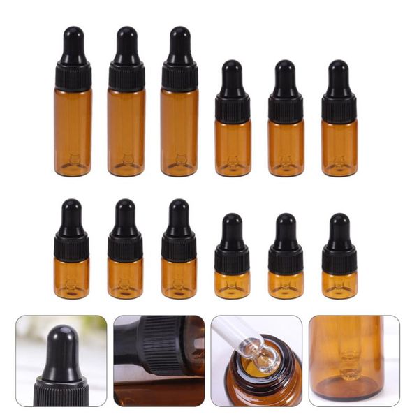 20pcs refillable essential oil bottles portable dropper bottles glass bottle