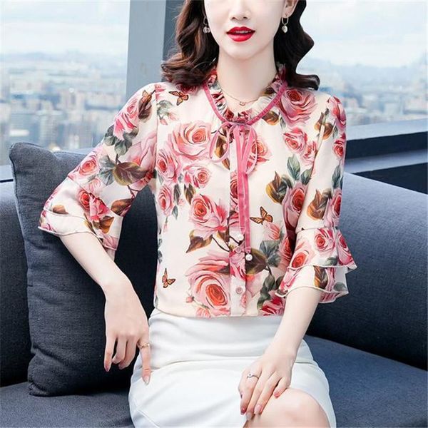 women's blouses & shirts summer women chiffon solid print loose temperament korean version o-neck fashion lotus sleeve blusas mm0387, White
women's blouses & shirts summer women chiffon solid print loose temperament korean version o-neck fashion lotus sleeve blusas mm0387, White