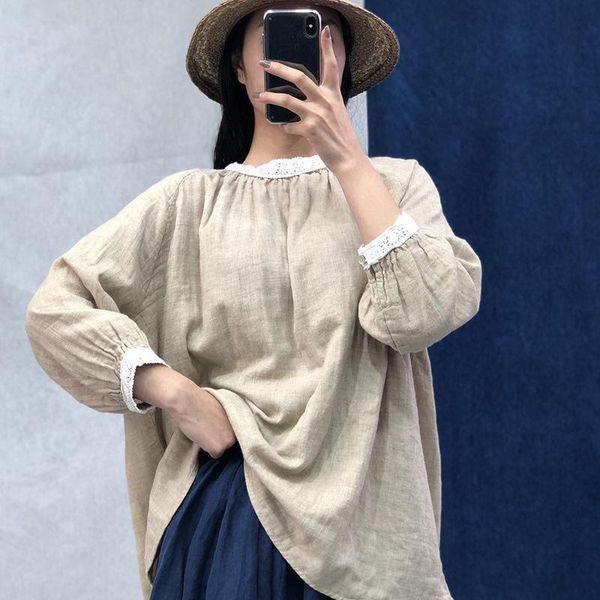 women's blouses & shirts qpfjqd patchwork lace cotton linen womens beach pullovers 2021 summer autumn retro loose ladies sweet and o n, White
women's blouses & shirts qpfjqd patchwork lace cotton linen womens beach pullovers 2021 summer autumn retro loose ladies sweet and o n, White