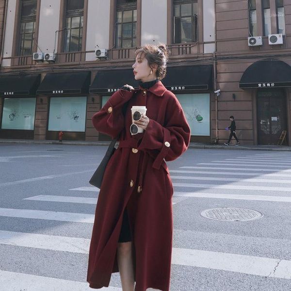 casual women solid single-breasted woolen coat female windbreaker long jackets button korean wool coat oversized overcoats1, Black
casual women solid single-breasted woolen coat female windbreaker long jackets button korean wool coat oversized overcoats1, Black