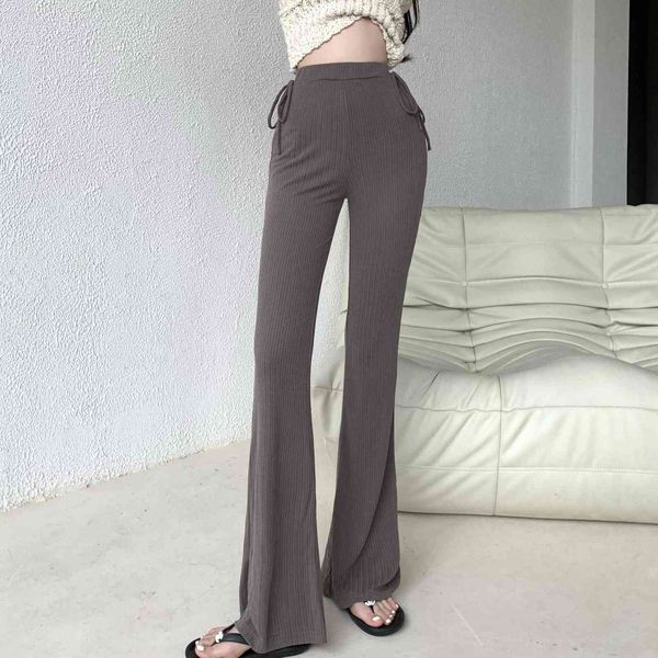 casual pants women's high waist drop micro trumpet vertical stripe lace up slim fashion p439a, Black;white
casual pants women's high waist drop micro trumpet vertical stripe lace up slim fashion p439a, Black;white