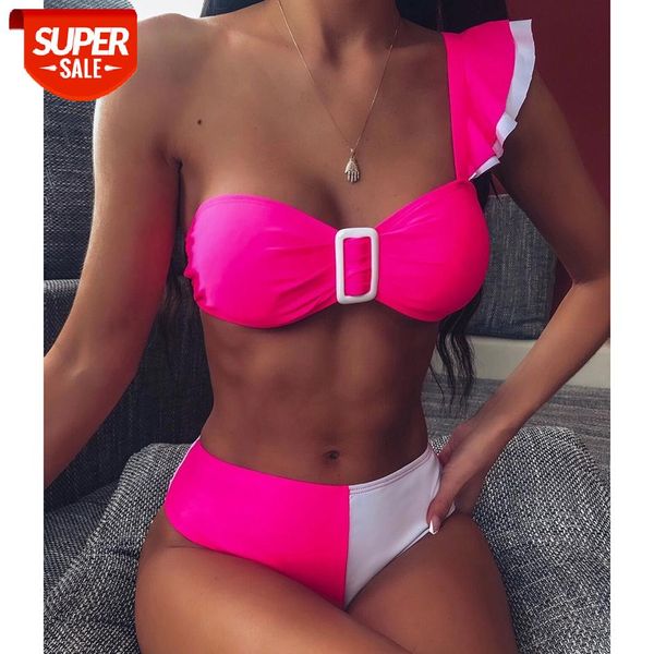 2020 Sexy One Shoulder Summer Ruffle Bikini Women Swimsuit High Waist Bikinis Set Female Swimwear Women Beachwear Bathing Suit #DP8m, White;black
2020 Sexy One Shoulder Summer Ruffle Bikini Women Swimsuit High Waist Bikinis Set Female Swimwear Women Beachwear Bathing Suit #DP8m, White;black