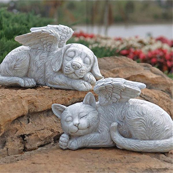 decorative objects & figurines resin ornaments angel pet memorial statue dog cat mark animal model dolls kawaii toys for children garden dec
decorative objects & figurines resin ornaments angel pet memorial statue dog cat mark animal model dolls kawaii toys for children garden dec