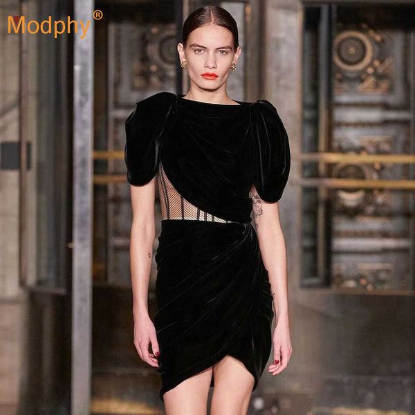 spring women's black velvet bodycon dress o-neck short-sleeved mesh patchwork celebrity evening party vestidos 210527, Black;gray
spring women's black velvet bodycon dress o-neck short-sleeved mesh patchwork celebrity evening party vestidos 210527, Black;gray