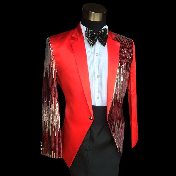 fashion man blazers suits red black slim wedding dress costumes singer dancer star performance party jacket pants 2-pieces set, Black;red
fashion man blazers suits red black slim wedding dress costumes singer dancer star performance party jacket pants 2-pieces set, Black;red