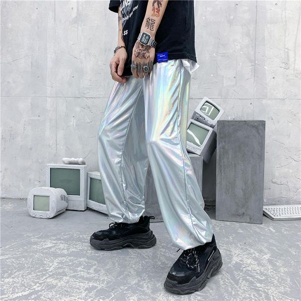 men's pants m-xxl fashion loose fit punk style silver leather streetwear dance night club gothic cool hip hop trousers for men xxl, Black
men's pants m-xxl fashion loose fit punk style silver leather streetwear dance night club gothic cool hip hop trousers for men xxl, Black