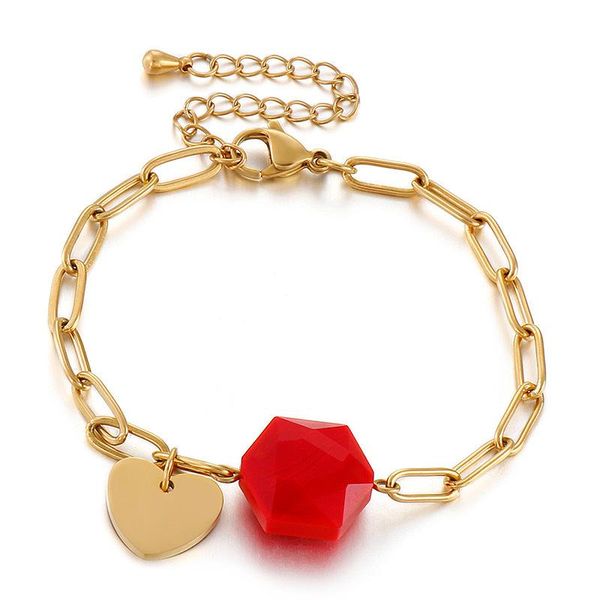 link, chain stainless steel bracelet 18k gold plated fastness color glass cuff fashion jewelry hand accessories wrist ornament, Black
link, chain stainless steel bracelet 18k gold plated fastness color glass cuff fashion jewelry hand accessories wrist ornament, Black