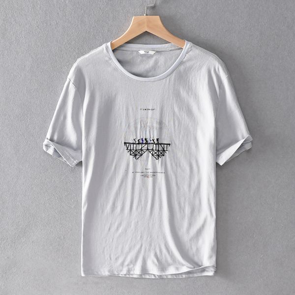 2021 summer new brand linen shirt embroidered gray t-shirt for men casual comfortable t shirts male round neck tshirt mens un9t, White
2021 summer new brand linen shirt embroidered gray t-shirt for men casual comfortable t shirts male round neck tshirt mens un9t, White