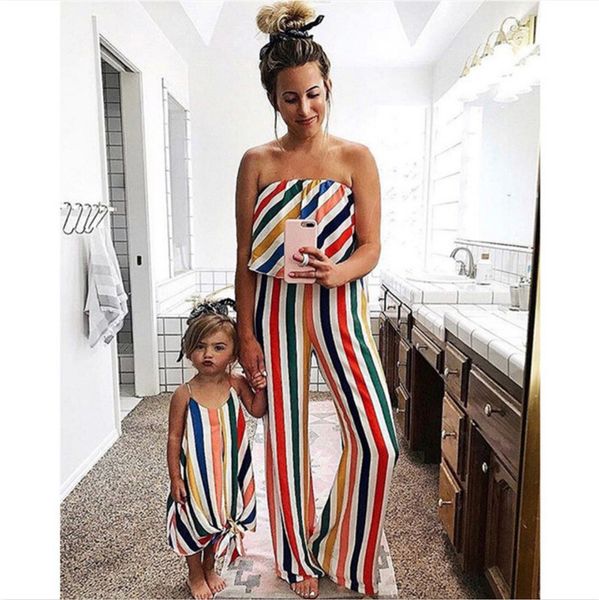 family matching outfits mommy and me clothes girls dress stripe sleeveless bandeau rompers mother daughter dresses lady's kids clothing, Blue
family matching outfits mommy and me clothes girls dress stripe sleeveless bandeau rompers mother daughter dresses lady's kids clothing, Blue