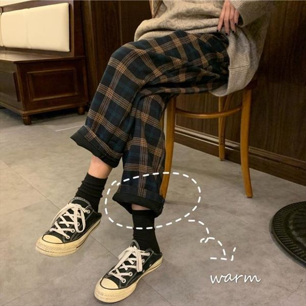 winter plaid loose straight warm womens capri casual jokers trousers fashion wide leg checkered, Black;white
winter plaid loose straight warm womens capri casual jokers trousers fashion wide leg checkered, Black;white