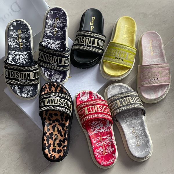 designer dway slide women sandals embroidered cotton lady slippers flat flip flops fashion summer beach shoes sandal with box 319, Black
designer dway slide women sandals embroidered cotton lady slippers flat flip flops fashion summer beach shoes sandal with box 319, Black