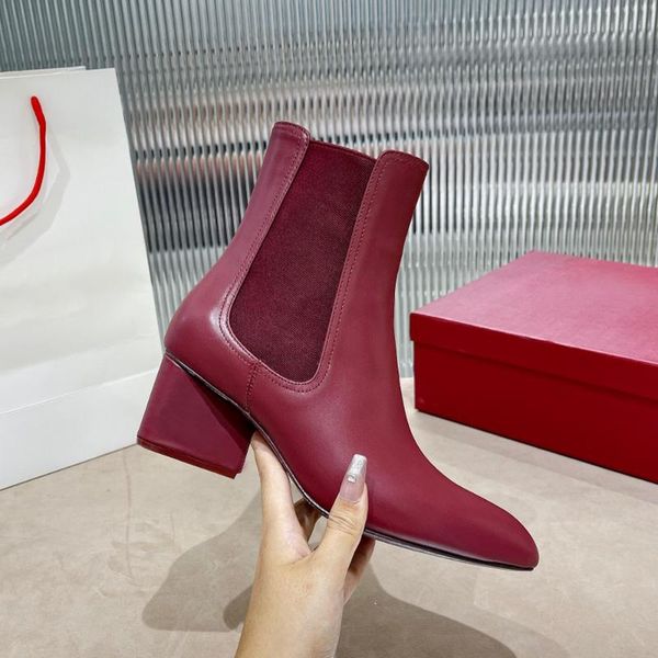 boots women's winter leather short pointed thick heel shoes sheep high-heeled women, Black
boots women's winter leather short pointed thick heel shoes sheep high-heeled women, Black
