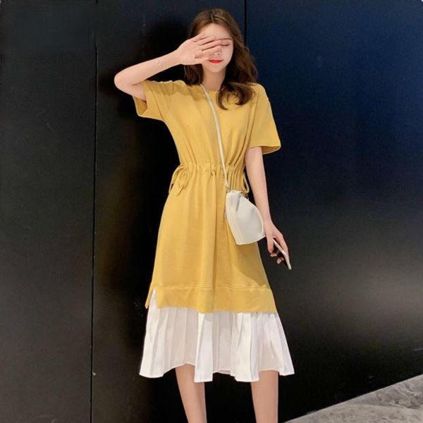 casual dresses dress women solid elastic waist feke two-piece patchwork summer hem ruffles ulzzang oversize midi leisure daily female, Black;gray
casual dresses dress women solid elastic waist feke two-piece patchwork summer hem ruffles ulzzang oversize midi leisure daily female, Black;gray