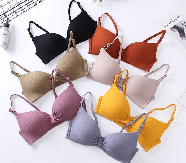 bras 7 color women bra cotton lingerie push up wire fashion underwear female brassiere intimates, Red;black