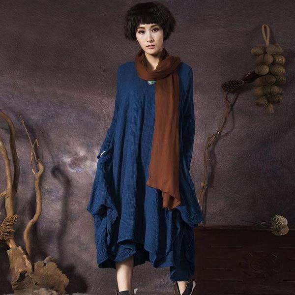 casual dresses women dress o neck long sleeve solid color vintage loose irregulare hem cotton and linen, Black;gray
casual dresses women dress o neck long sleeve solid color vintage loose irregulare hem cotton and linen, Black;gray