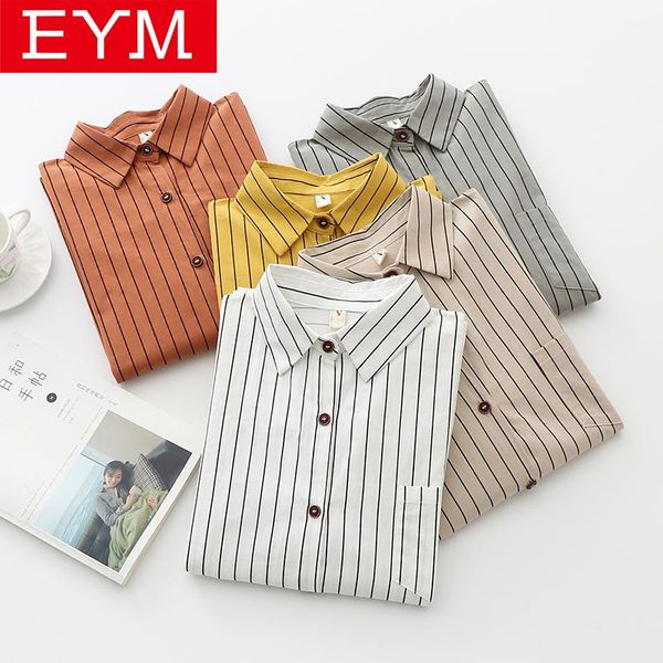 eym brand blouses woman 2021 spring new stripe blouse women long sleeve shirts loose large size cotton lady blusa feminina, White
eym brand blouses woman 2021 spring new stripe blouse women long sleeve shirts loose large size cotton lady blusa feminina, White