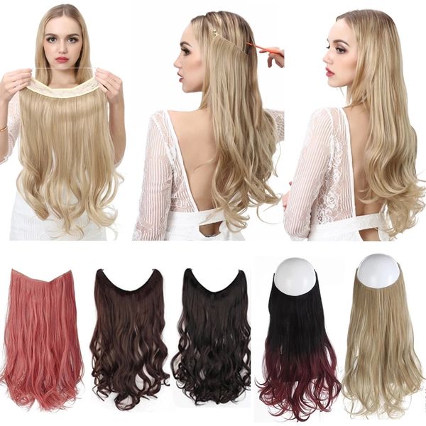 no clip natural wave halo hair extensions pure ombre highlight synthetic false hairpiece with fish line artificial fake black blonde honey a
no clip natural wave halo hair extensions pure ombre highlight synthetic false hairpiece with fish line artificial fake black blonde honey a