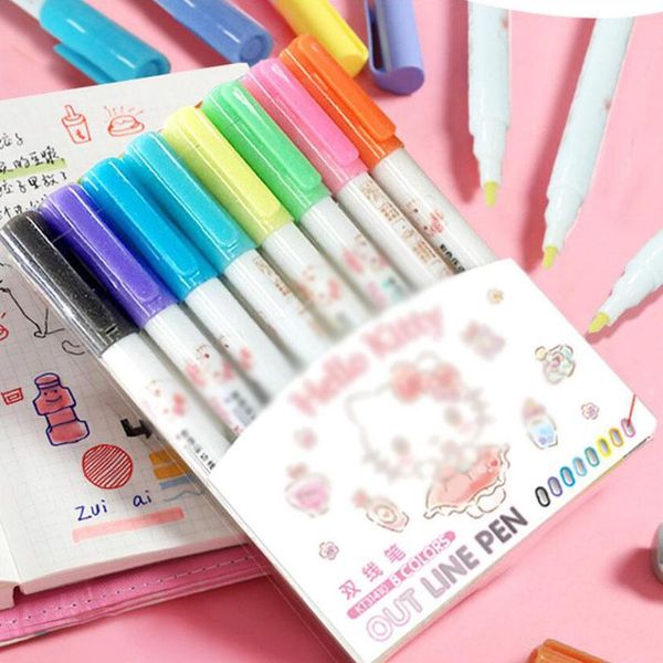 highlighters 40 pcs/lot kawaii cat highlighter 8 colors double line fluorescent marker liner drawing pens office school supplies, Black;red
highlighters 40 pcs/lot kawaii cat highlighter 8 colors double line fluorescent marker liner drawing pens office school supplies, Black;red