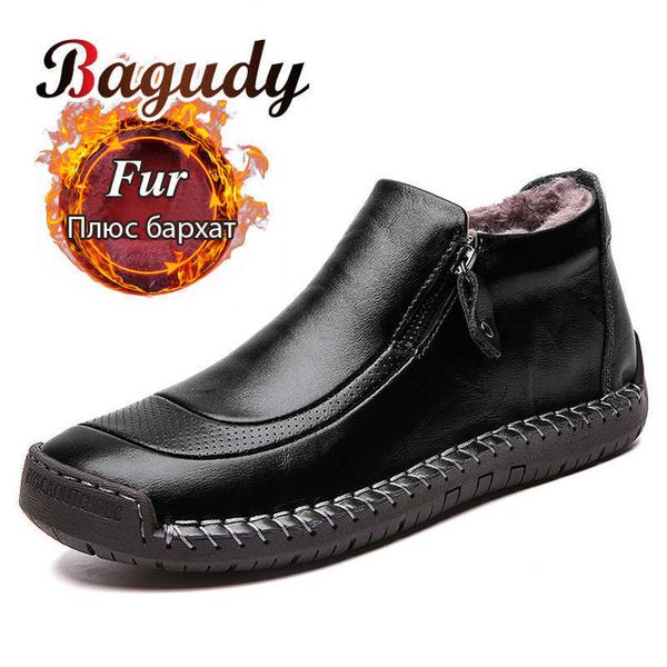 fashion leather men boots warm plush winter men casual shoes split leather snow boots outdoor warm winter men shoes 210619, Black
fashion leather men boots warm plush winter men casual shoes split leather snow boots outdoor warm winter men shoes 210619, Black