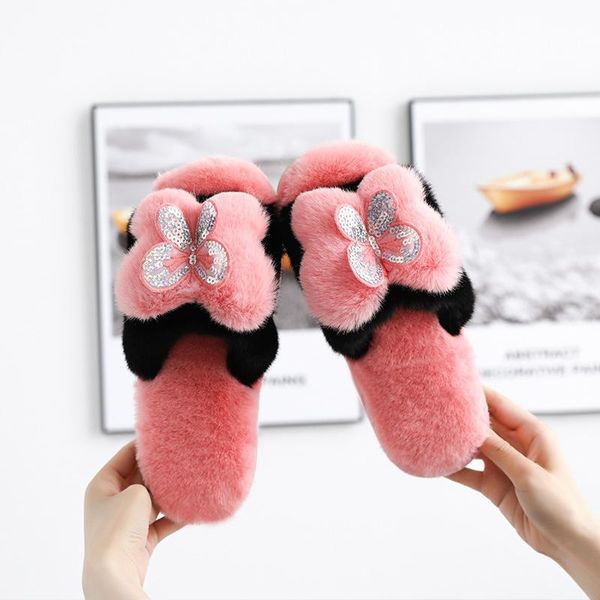 slipper girl indoor home slippers cute cartoon bows bedroom women' shoes butterfly kids fur children house, Black;grey
slipper girl indoor home slippers cute cartoon bows bedroom women' shoes butterfly kids fur children house, Black;grey