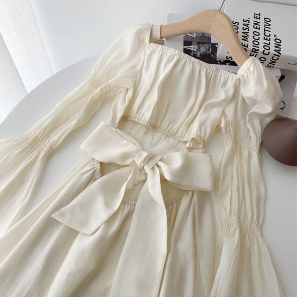 casual dresses french evening party women long sleeve bow design backless midi dress 2021 autumn pure color korean fashion chic, Black;gray
casual dresses french evening party women long sleeve bow design backless midi dress 2021 autumn pure color korean fashion chic, Black;gray