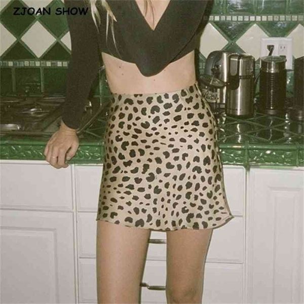 retro elastic high waist leopard print satin skirt like silk summer women mini short a-line skirts 210702, Black
retro elastic high waist leopard print satin skirt like silk summer women mini short a-line skirts 210702, Black
