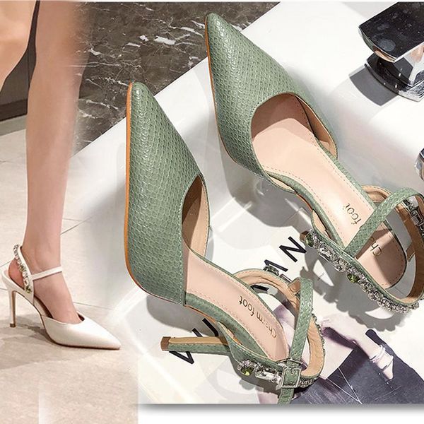 sandals all-match word french high heels with pointed toe women summer girls mid-heel baotou, Black
sandals all-match word french high heels with pointed toe women summer girls mid-heel baotou, Black