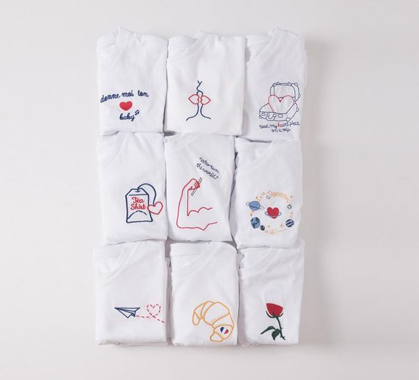 women's t-shirt women summer 2021 love and fun pattern hand embroidered short-sleeved wild white t shirt
women's t-shirt women summer 2021 love and fun pattern hand embroidered short-sleeved wild white t shirt