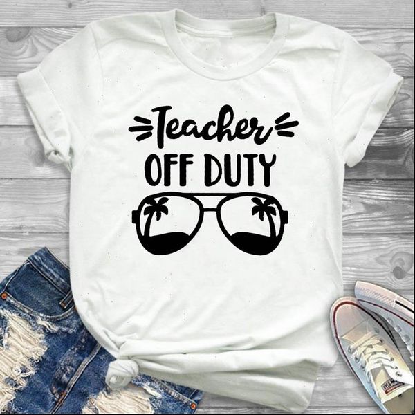 women lady t shirt teacher off duty printed tshirt ladies short sleeve loose tee shirt women female clothes graphic t shirt, White
women lady t shirt teacher off duty printed tshirt ladies short sleeve loose tee shirt women female clothes graphic t shirt, White