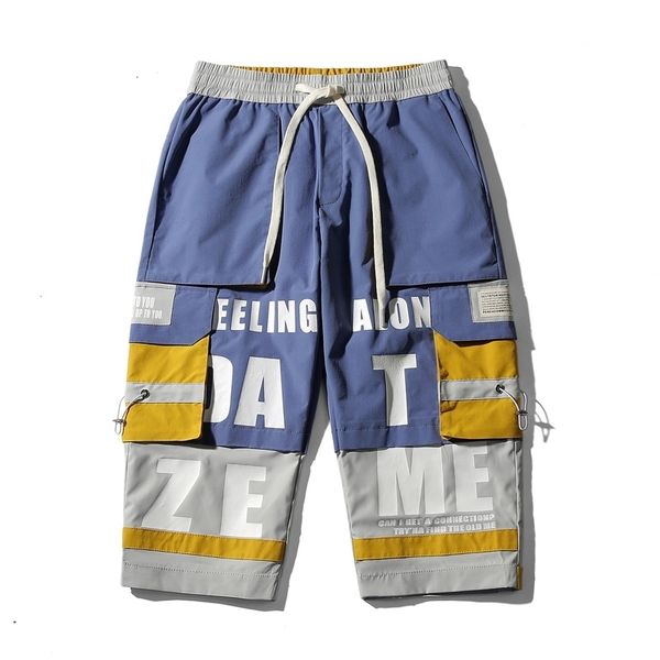men's pants cargo calf length hip hop joggers side-pocket ribbons black trousers o879
men's pants cargo calf length hip hop joggers side-pocket ribbons black trousers o879